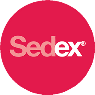 Sedex logo on a red circle