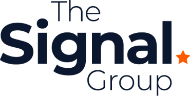 Logo of The Signal Group with a star icon on a white background